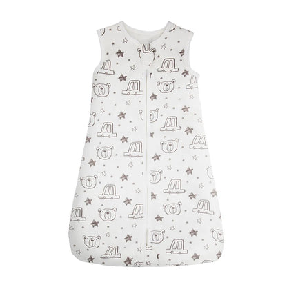 Baby Sleeping Bag Summer Thin Baby Sleepsack Kids Sleepwear Anti - Kick Blanket 3 - 18Months Stars Sky Cartoon Print 100% Cotton - Smart Simple