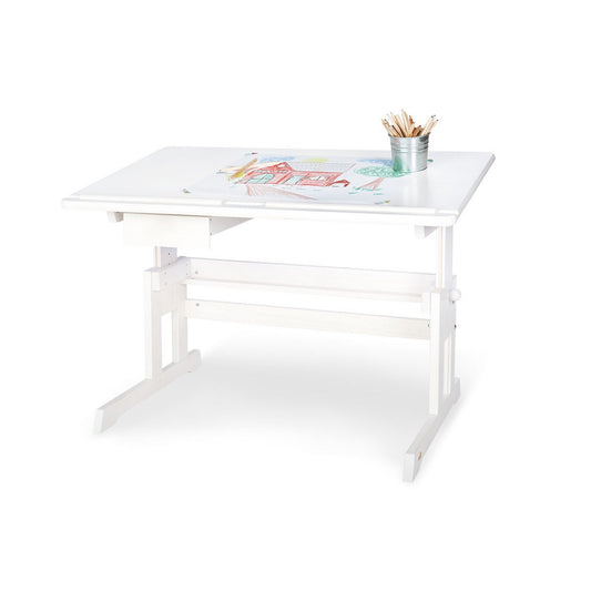 Kinderbureau 'Lena', wit geglazuurd - Smart Simple