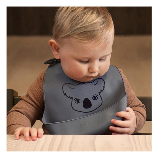 Alfie siliconen korte slabbetje 2 - pack met print - Smart Simple