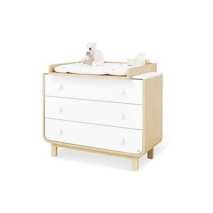 Kinderkamer 'Round' breed groot3 onderdelen: ledikantbed, breed commode, grote kledingkast - Smart Simple