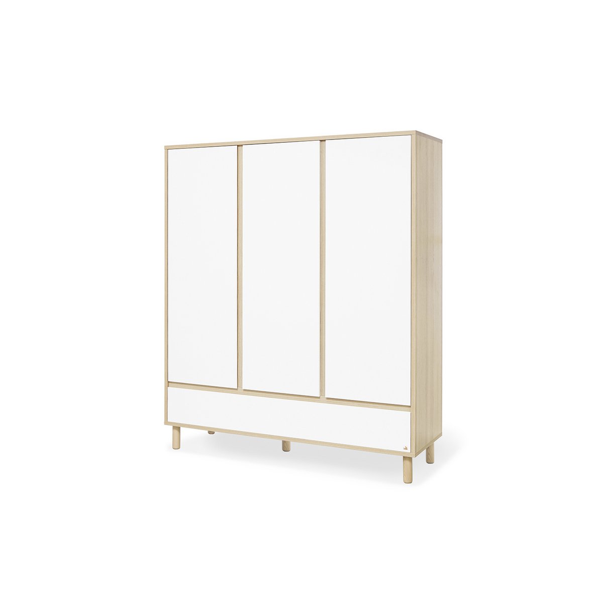 Kwekerij 'Flow' breed groot 3 delen: ledikant, brede commode, grote kledingkast - Smart Simple