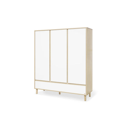 Kwekerij 'Flow' breed groot 3 delen: ledikant, brede commode, grote kledingkast - Smart Simple