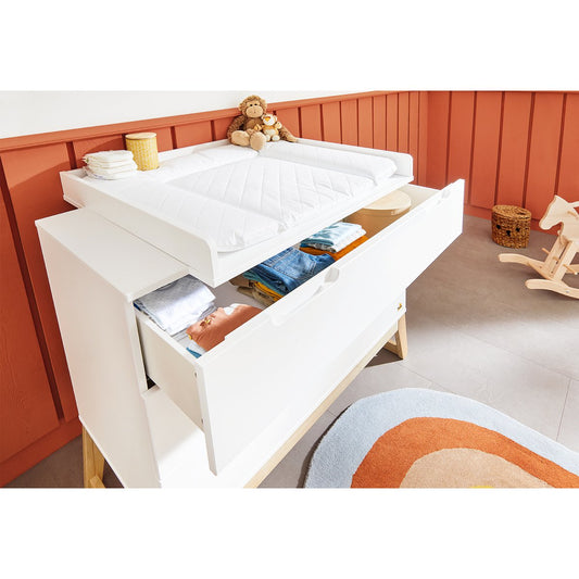 Kwekerij 'Bridge' extra breed groot 3 delen: ledikant, extra brede commode, grote kledingkast - Smart Simple