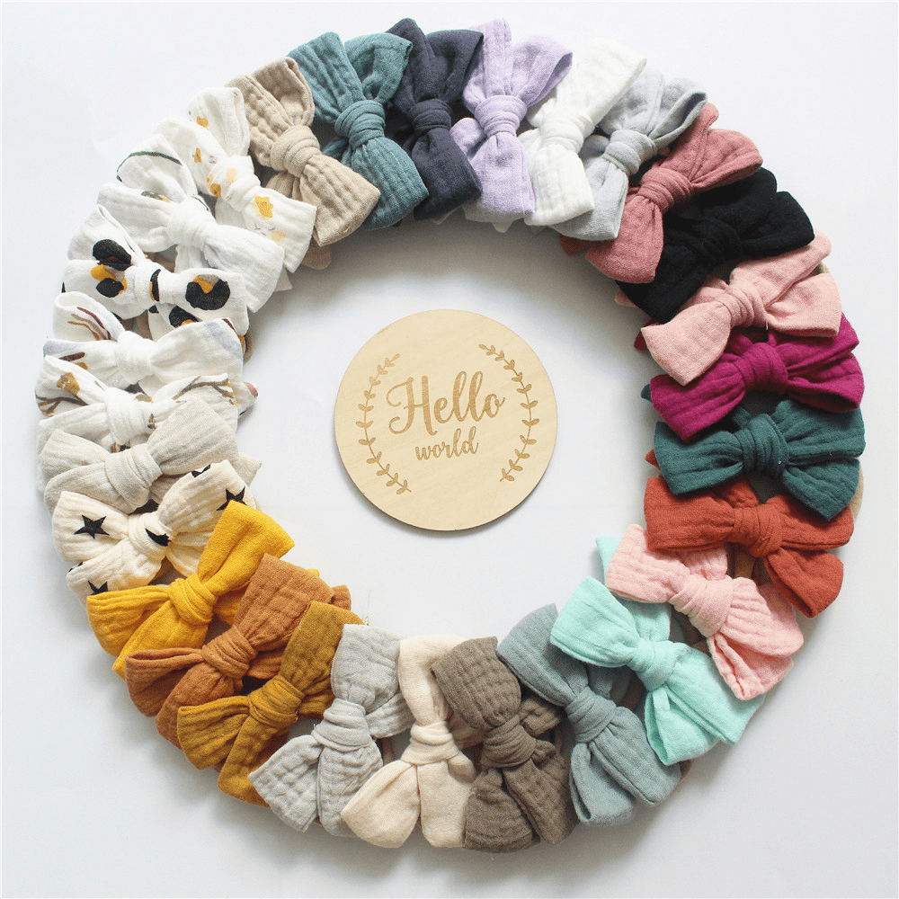 Annie & Charles® babyhoofdbandset met mousseline strik - Smart Simple