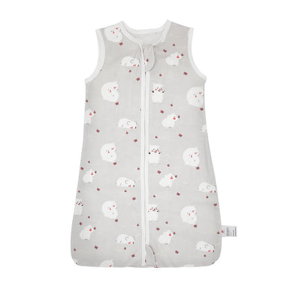 Baby Sleeping Bag Summer Thin Baby Sleepsack Kids Sleepwear Anti - Kick Blanket 3 - 18Months Stars Sky Cartoon Print 100% Cotton - Smart Simple