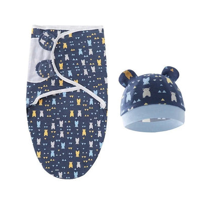 Cozy Infant Sleep Sack with Cute Animal Design - Adjustable Tightness, Soft Blanket, Cotton Material - Smart Simple