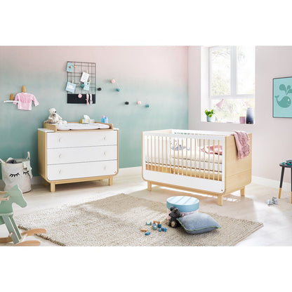 Startset 'Round' breed 2 onderdelen: ledikant, brede commode - Smart Simple