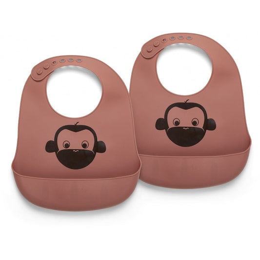 Alfie siliconen korte slabbetje 2 - pack met print - Smart Simple