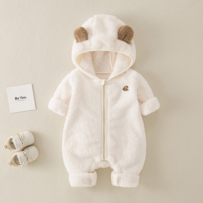 Baby Winter Romper – Dubbelzijdig Fluweel & Gewatteerd voor Warmte - Smart Simple