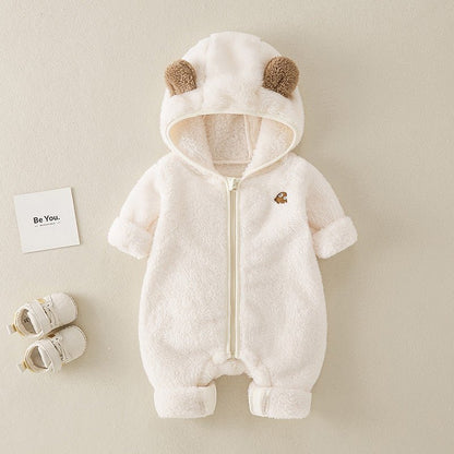 Baby Winter Romper – Dubbelzijdig Fluweel & Gewatteerd voor Warmte - Smart Simple
