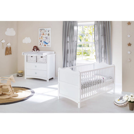 Startset 'Florentina' breed 2 delen: ledikant, brede commode - Smart Simple