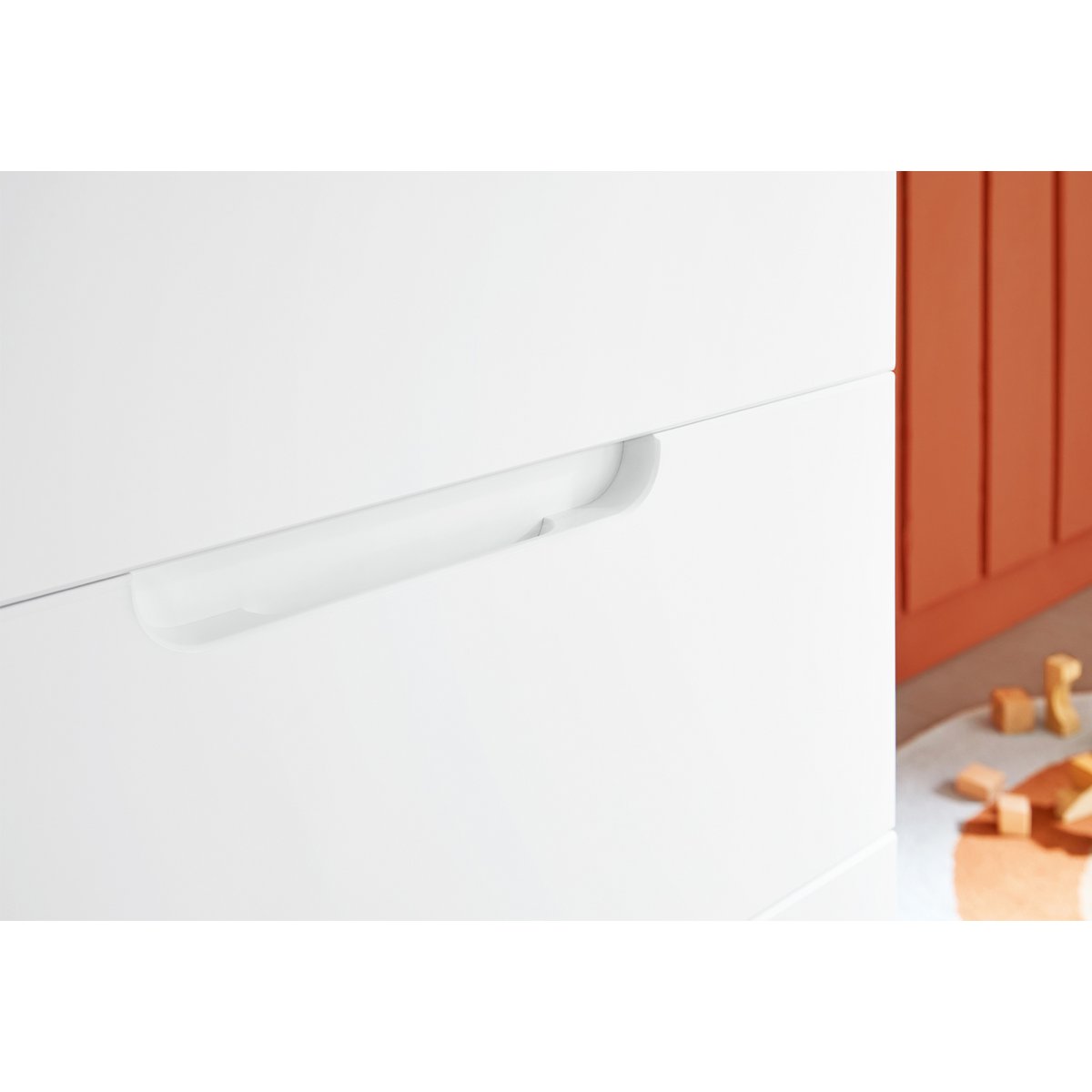 Kwekerij 'Bridge' breed groot 3 delen: ledikant, brede commode, grote kledingkast - Smart Simple