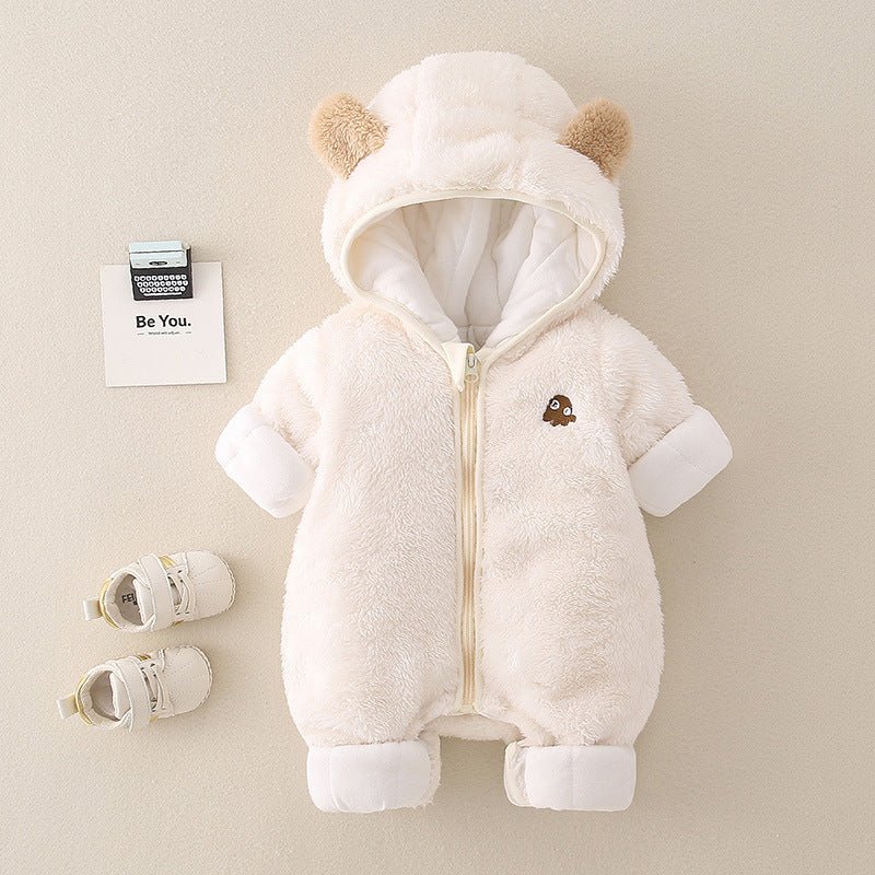 Baby Winter Romper – Dubbelzijdig Fluweel & Gewatteerd voor Warmte - Smart Simple