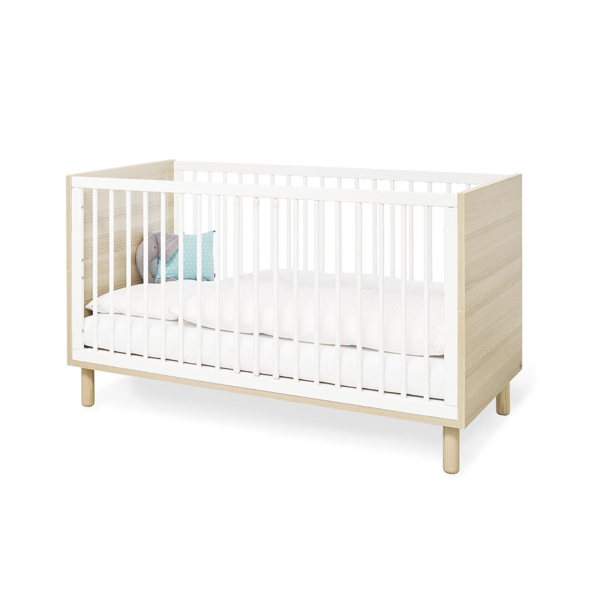 Kwekerij 'Flow' breed groot 3 delen: ledikant, brede commode, grote kledingkast - Smart Simple
