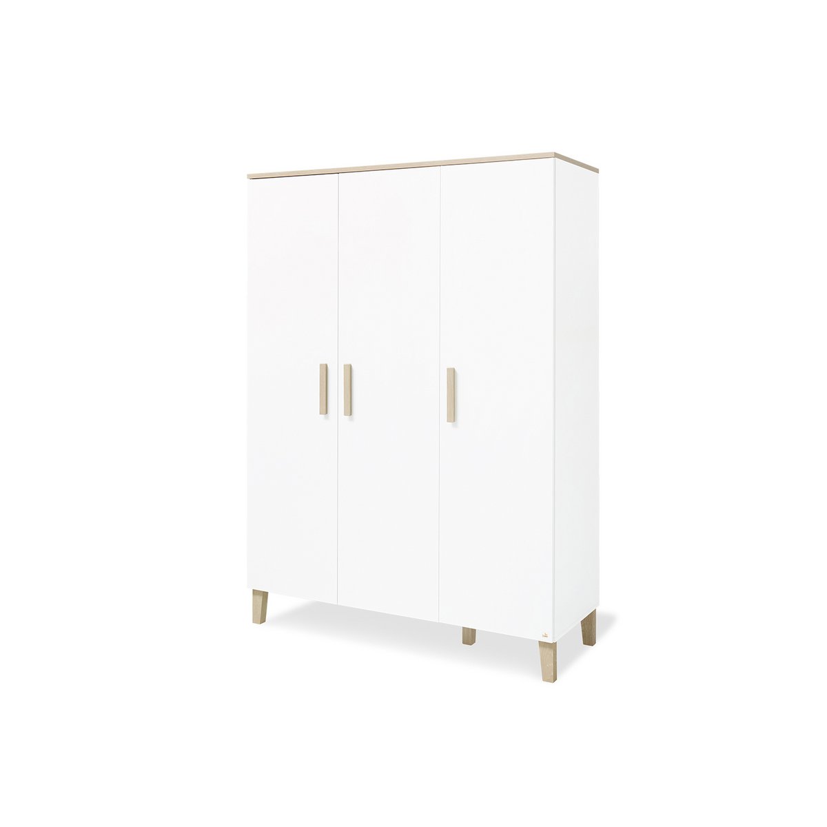 Kwekerij 'Lumi' breed groot 3 delen: ledikant, brede commode, grote kledingkast - Smart Simple