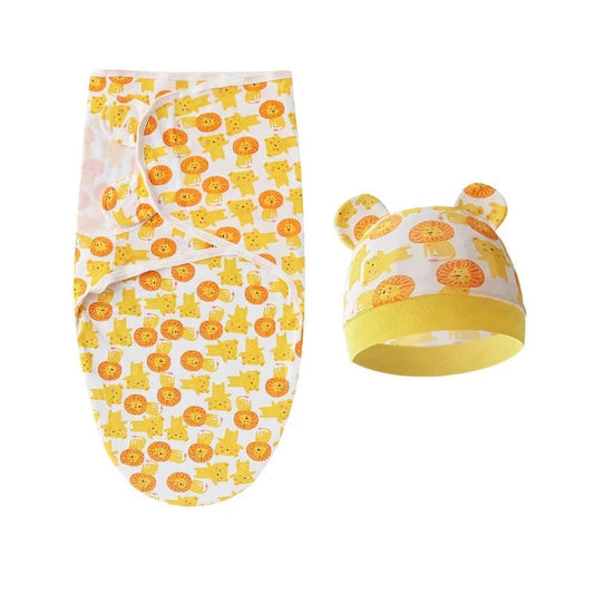 Cozy Infant Sleep Sack with Cute Animal Design - Adjustable Tightness, Soft Blanket, Cotton Material - Smart Simple