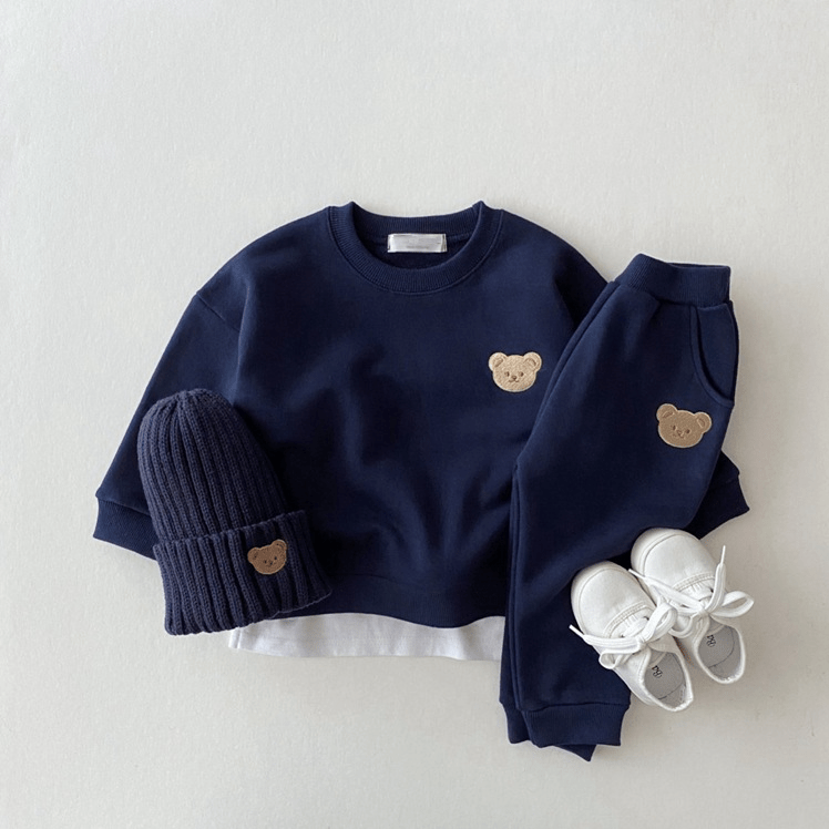 Annie & Charles® Joggingpak teddy voor kinderen – warme set katoen