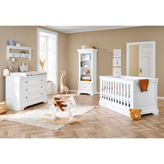 Startset 'Emilia' breed, incl. wandplank 3 delen: ledikant, brede commode, wandplank - Smart Simple