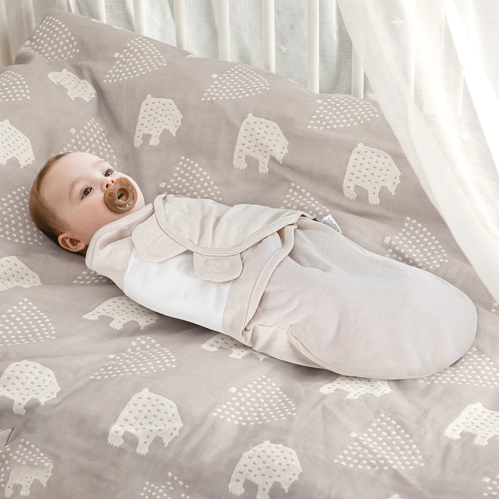 Newborn Zomerslaapzak Katoen – Dun Swaddle 0–6M (0.5 TOG)