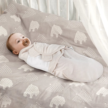 Newborn Zomerslaapzak Katoen – Dun Swaddle 0–6M (0.5 TOG)