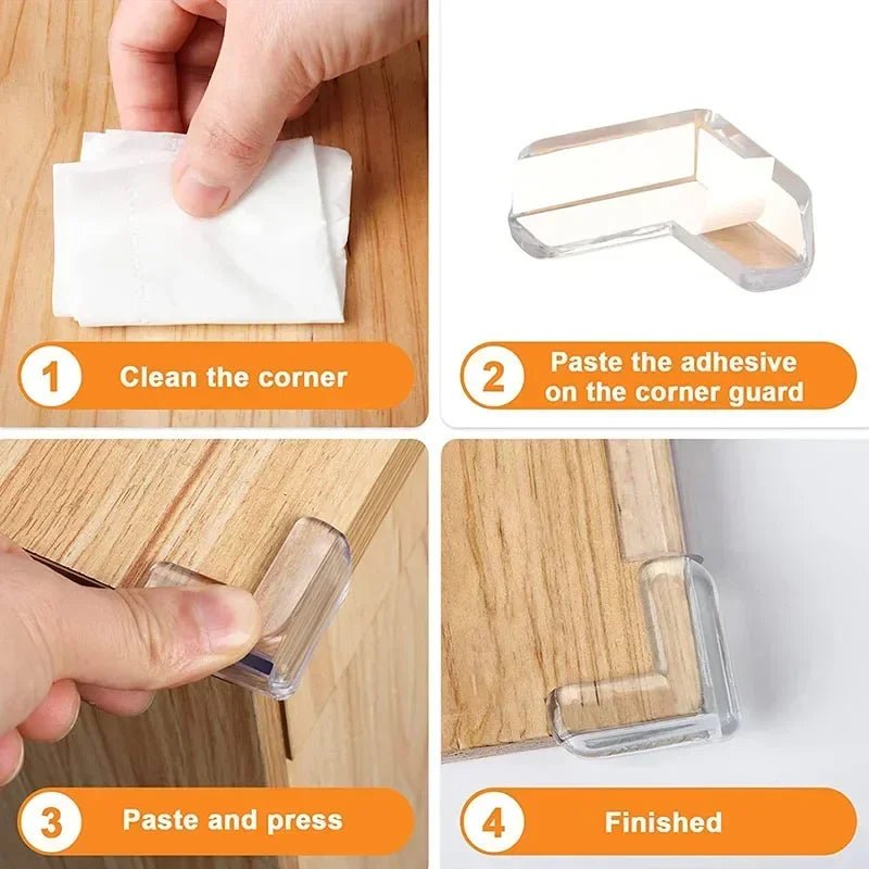 10PCS/4PCS Clear Anti - collision Coffee Table Furniture Corner Protectors Children's Soft Corner Sheathing Living Room Decor - Smart Simple