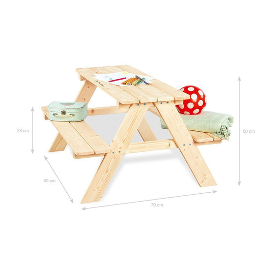 Kinderpicknickbank 'Nicki für 4', naturel - Smart Simple